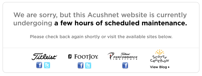 We are sorry, but the Titleist website is currently 